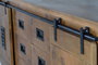 Giner y Colomer Aparador de Madera de Mango y Metal, 80 x 190 x 45 cm, Industrial, Natural